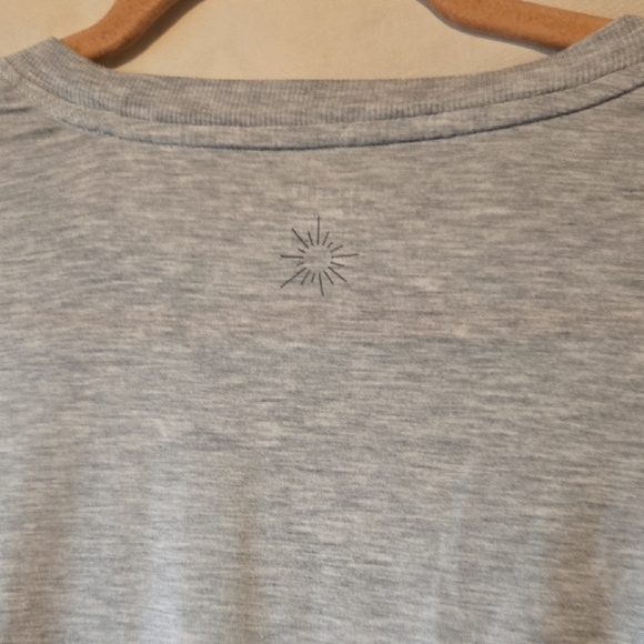 Aerie Gray "Sweat Sesh" Long Sleeve Cropped Tee Size Large - Picture 4 of 4
